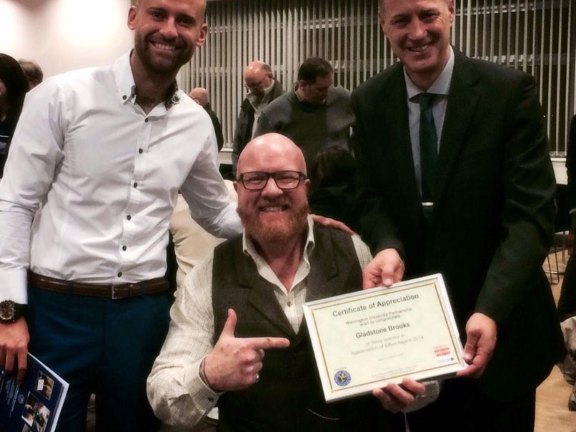 Gladstone Brookes recognised for charity work