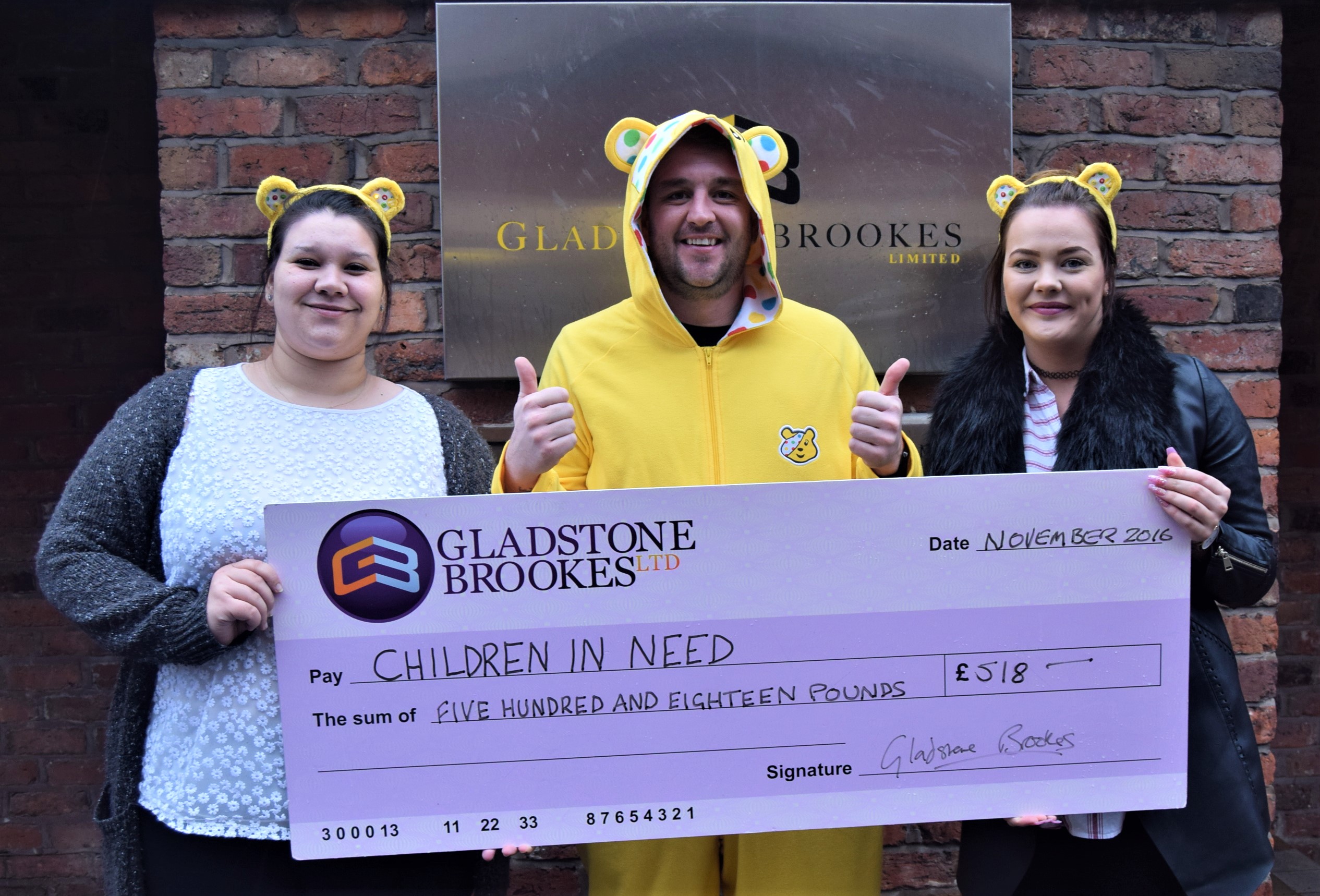 Gladstone Brookes CHARITY OF THE MONTH Children In Need