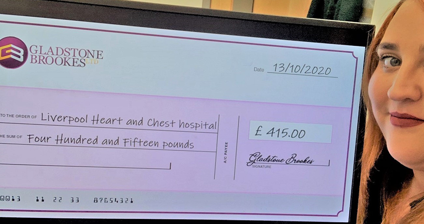 CHOSEN CHARITY – £415 for Liverpool Heart and Chest Hospital